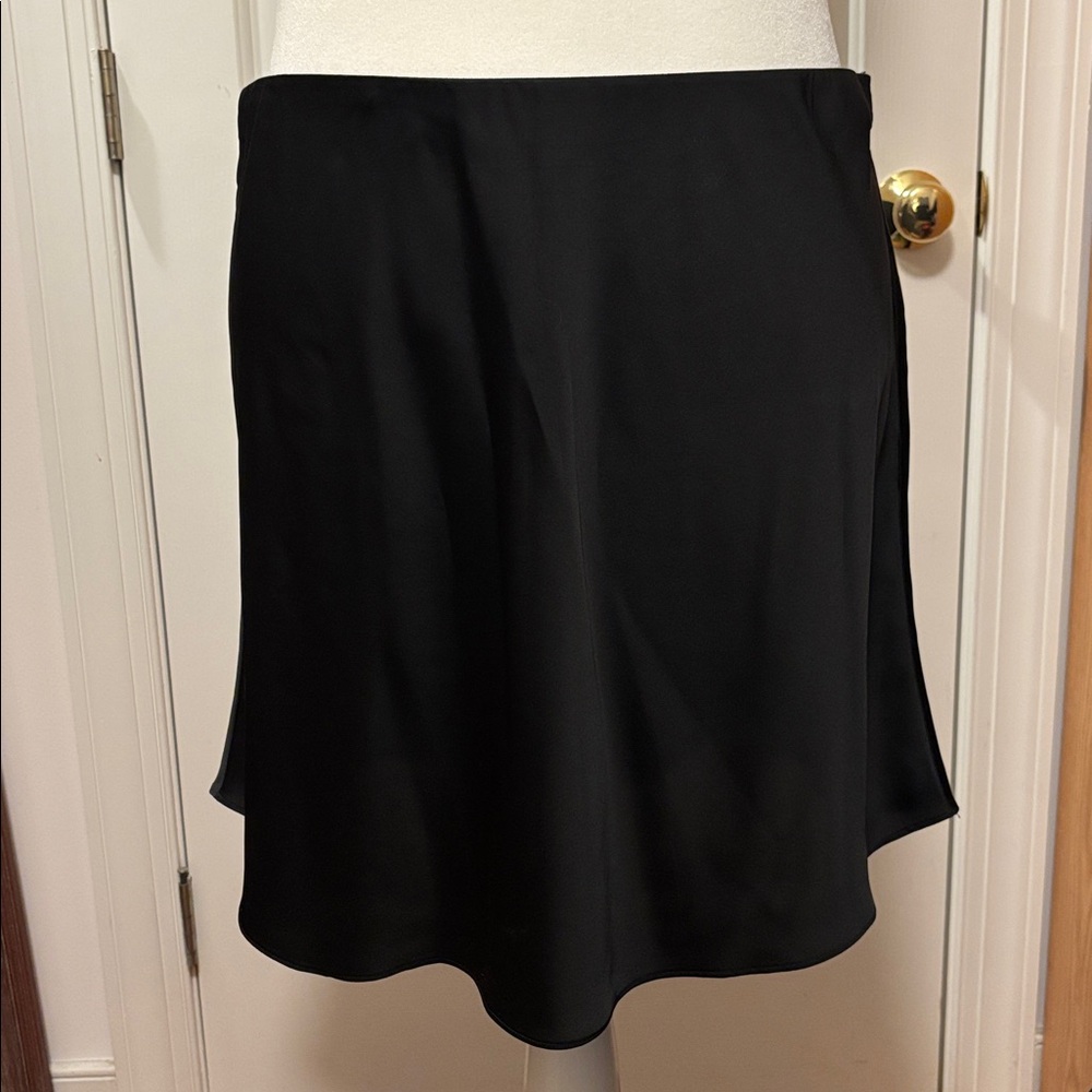 J. Crew Black Mini Slip Skirt